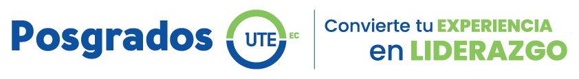 Logotipo de Posgrados Universidad UTE con el lema "Convierte tu experiencia en liderazgo".