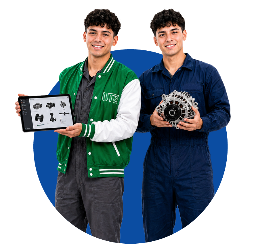Estudiantes de Ingeniería Automotriz UTE presentan componentes de un vehículo
